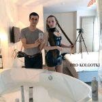 Latex Dress & Fishnet Pantyhose - Irene shooting for PRO-KOLGOTKI magazine